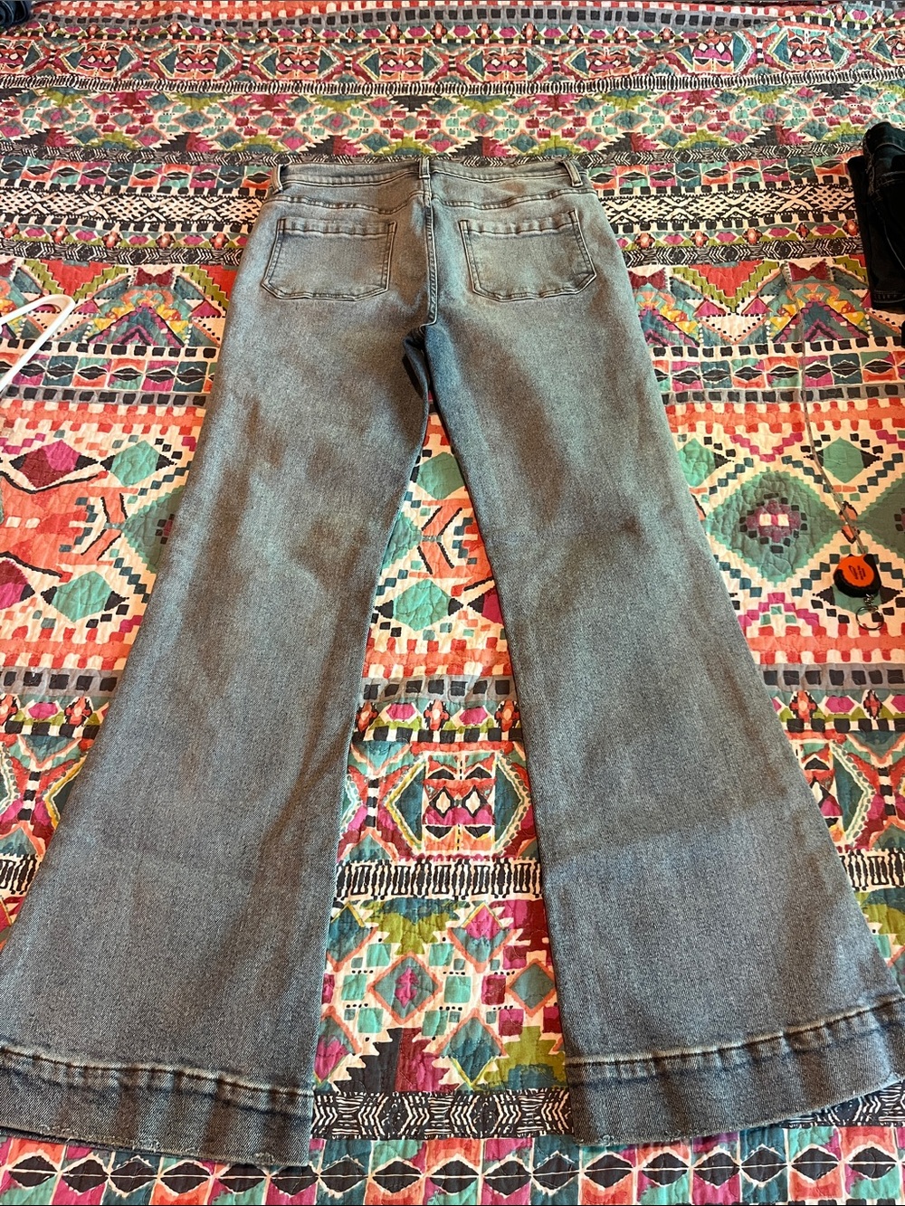 Kensie Light Blue Vintage Luxe Savannah High Rise Flare 8/29 - Picture 8 of 11